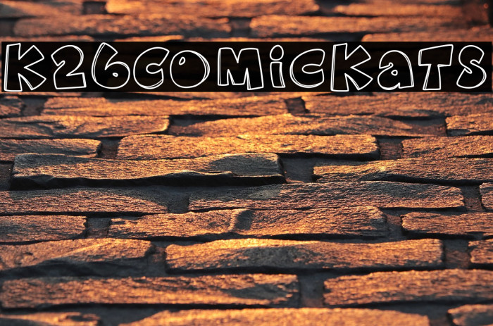 K26ComicKats Font examples