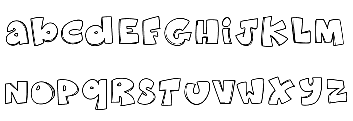 K26ComicKats Font LOWERCASE