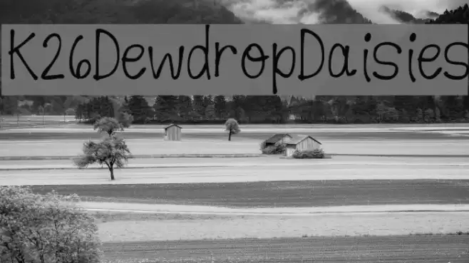 K26DewdropDaisies Font examples