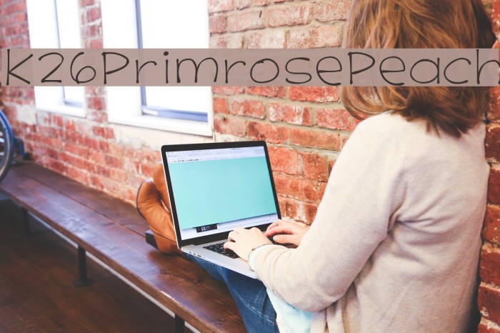 K26PrimrosePeach Font examples