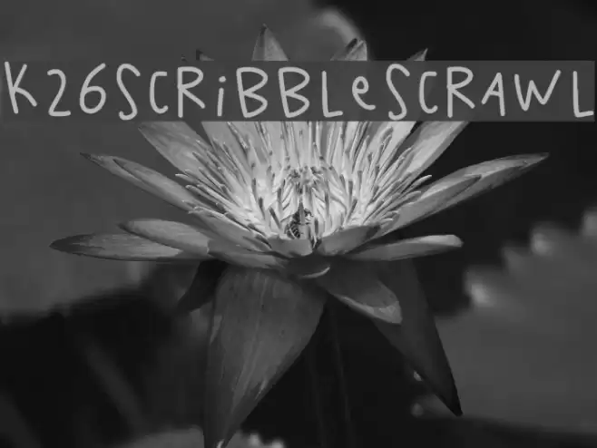 K26ScribbleScrawl Font examples