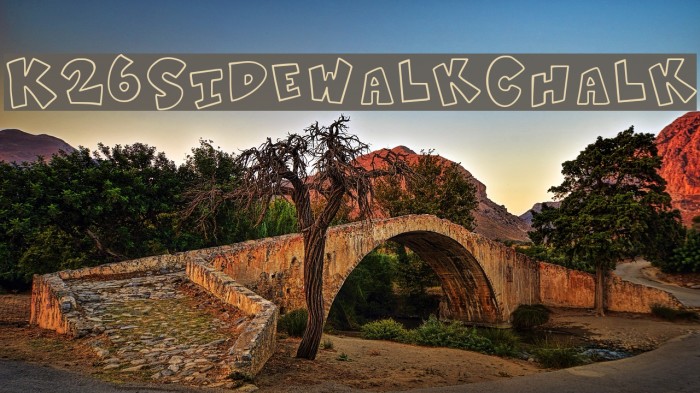 K26SidewalkChalk Font examples