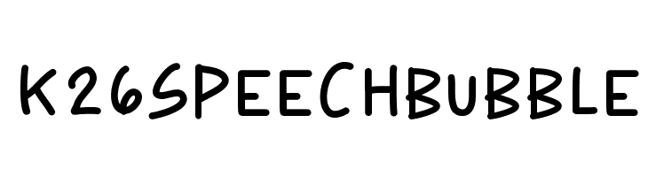 K26SpeechBubble  Скачать бесплатные шрифты
