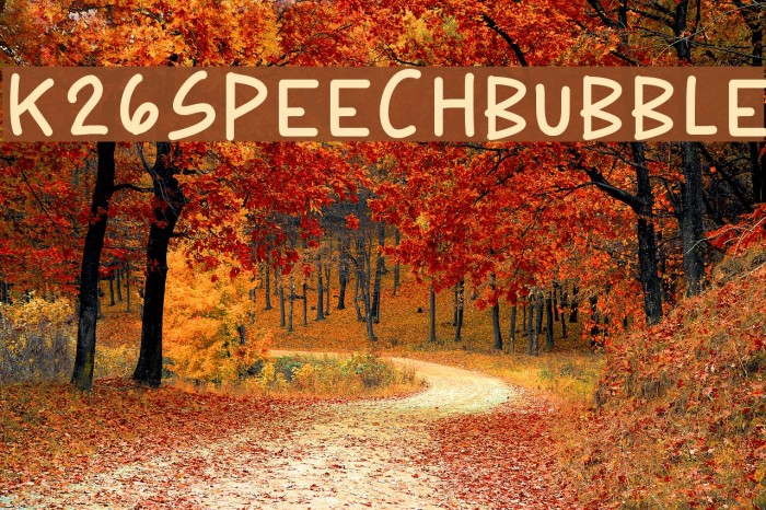K26SpeechBubble Font examples