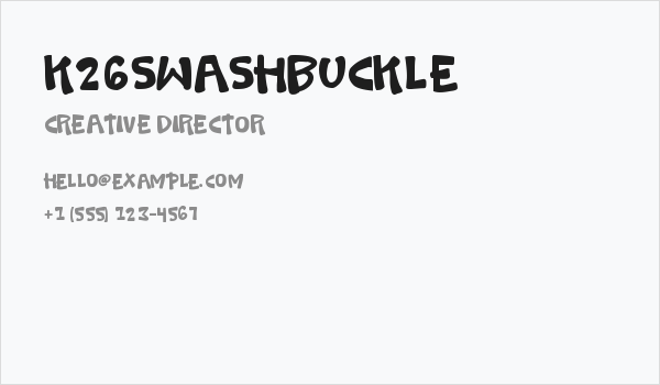 K26Swashbuckle Business Card