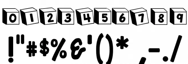 K26ToyBlocks123 Font OTHER CHARS