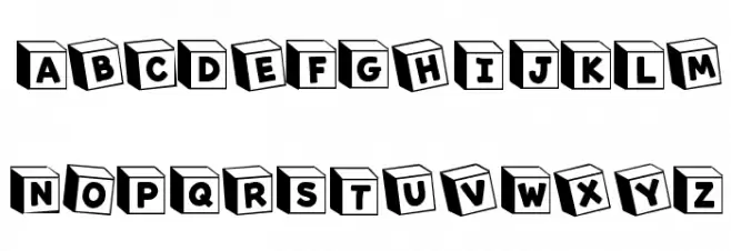 K26ToyBlocks123 Font Litere mari