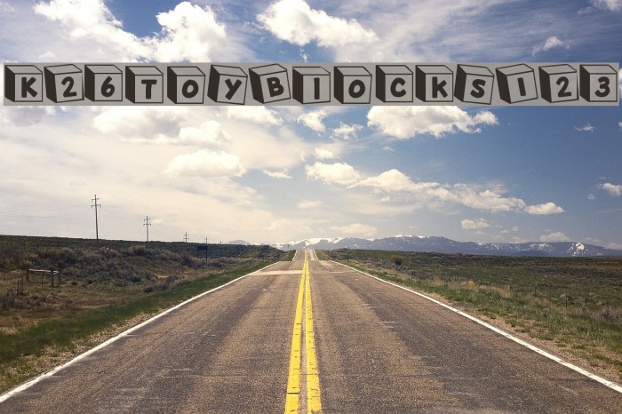 K26ToyBlocks123 Font examples