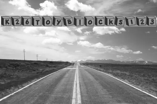 K26ToyBlocks123 Font examples