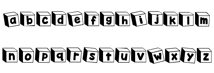 K26ToyBlocks123 Font LOWERCASE