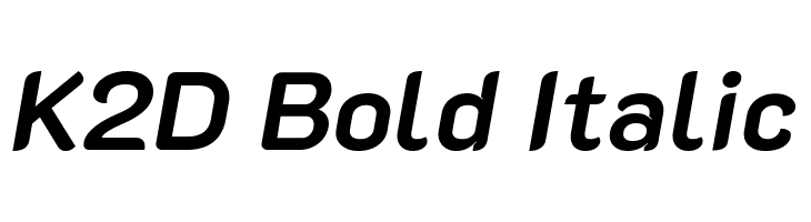 K2D Bold Italic  नि: शुल्क फ़ॉन्ट्स डाउनलोड