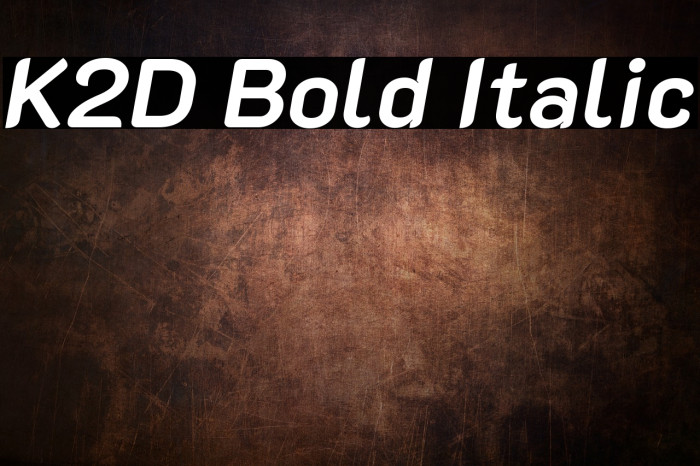 K2D Bold Italic Font examples