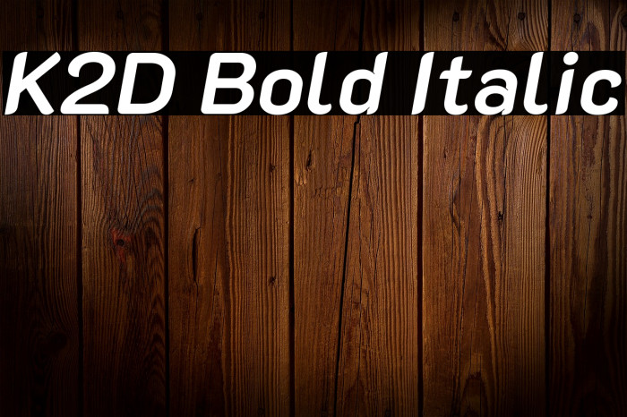 K2D Bold Italic Font examples
