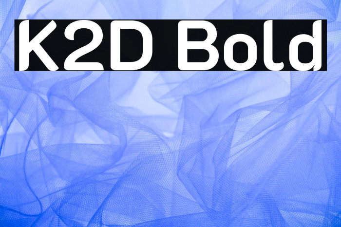 K2D Bold Font examples