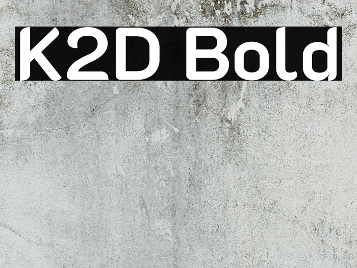 K2D Bold Font examples