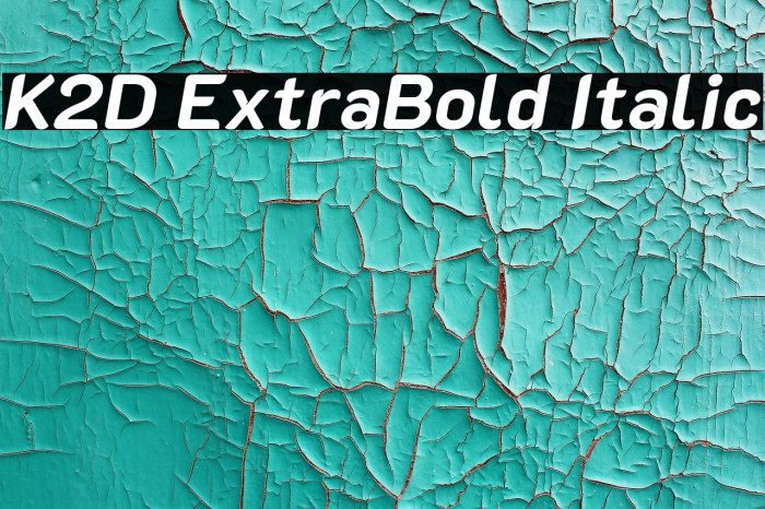 K2D ExtraBold Italic Font examples