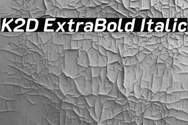 K2D ExtraBold Italic Font examples