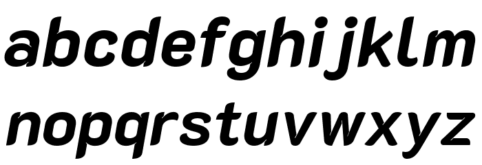 K2D ExtraBold Italic Font LOWERCASE