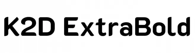 K2D ExtraBold  Free Fonts Download