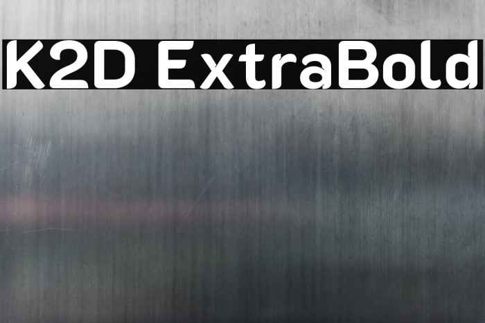 K2D ExtraBold Font examples