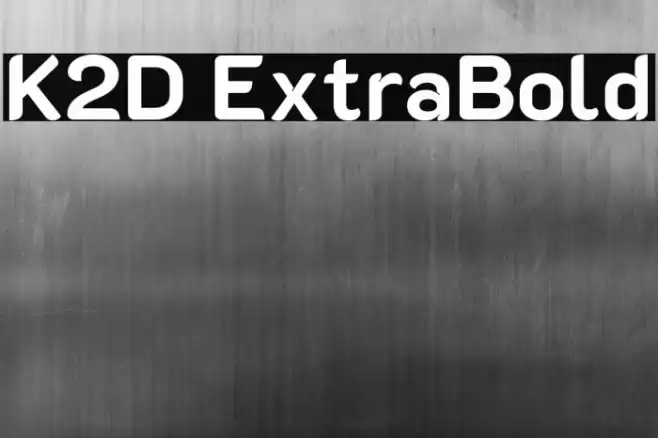 K2D ExtraBold Polices examples