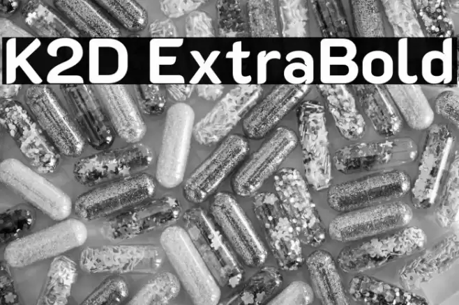 K2D ExtraBold Polices examples