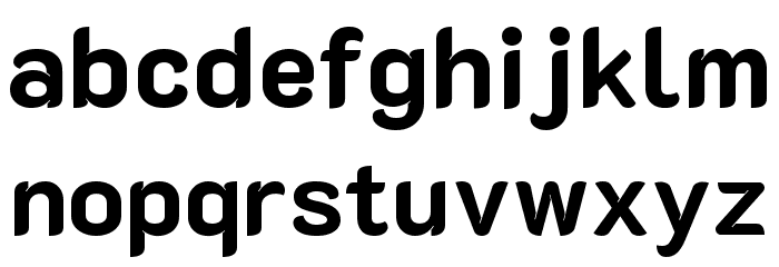K2D ExtraBold Font LOWERCASE
