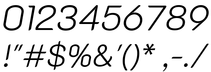 K2D ExtraLight Italic Font OTHER CHARS
