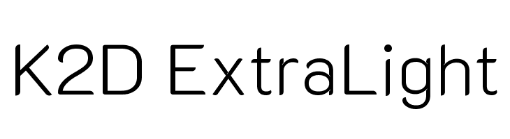 K2D ExtraLight Font