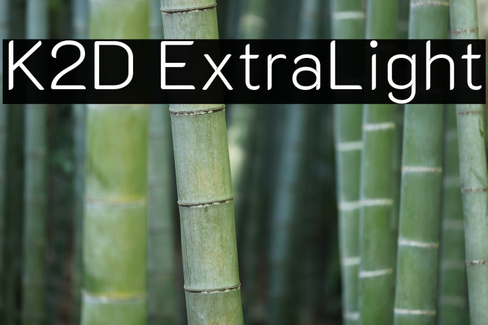 K2D ExtraLight Font examples