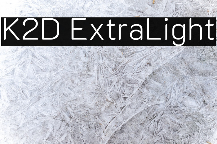 K2D ExtraLight Font examples