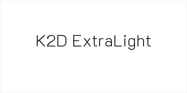 K2D ExtraLight Logo