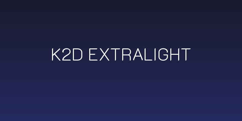 K2D ExtraLight Social Header
