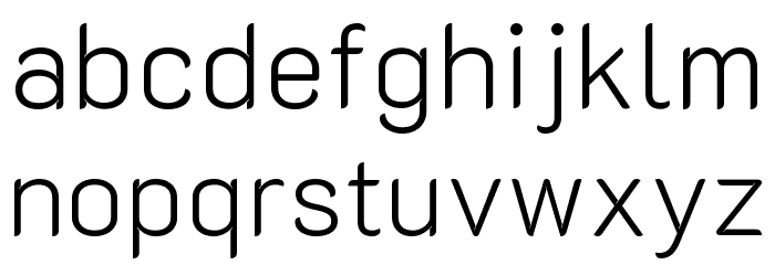 K2D ExtraLight Font LOWERCASE