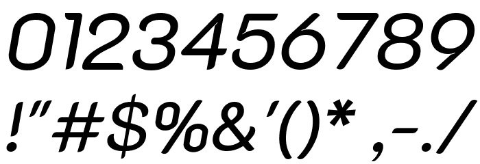 K2D Italic Font OTHER CHARS