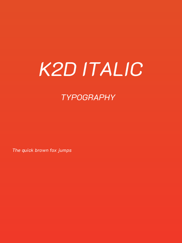 K2D Italic Poster