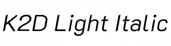 K2D Light Italic  les polices de caractères gratuit tlcharger
