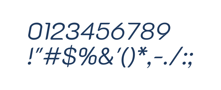 K2D Light Italic Other Characters
