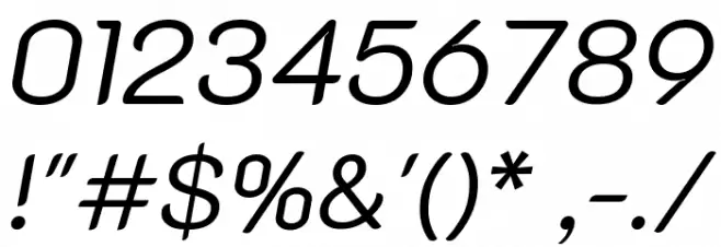 K2D Light Italic Font OTHER CHARS