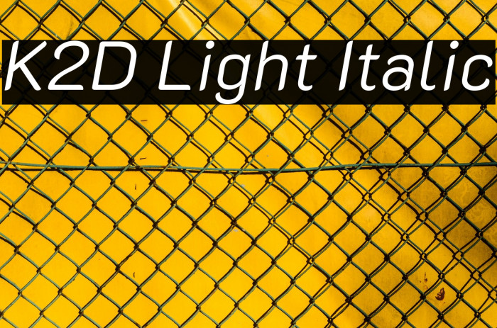 K2D Light Italic Example 2