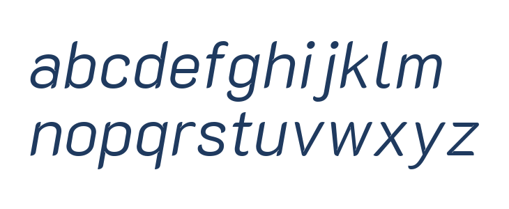K2D Light Italic Lowercase