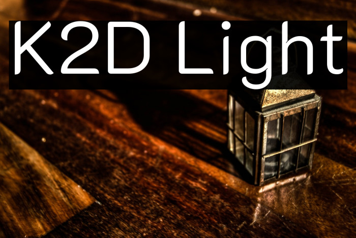 K2D Light Font examples