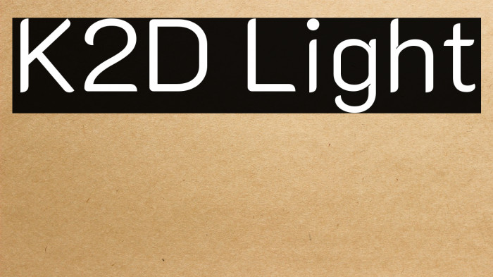 K2D Light Font examples