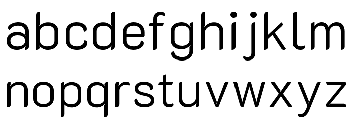 K2D Light Font LOWERCASE