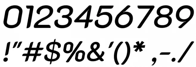 K2D Medium Italic Font OTHER CHARS