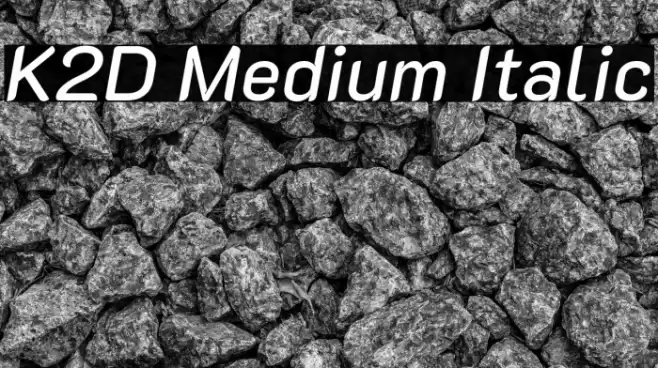 K2D Medium Italic Font examples