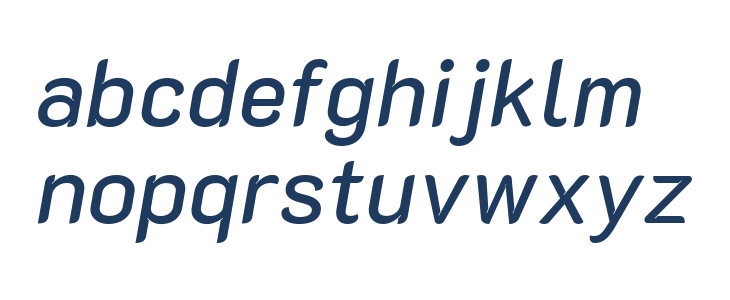 K2D Medium Italic Lowercase