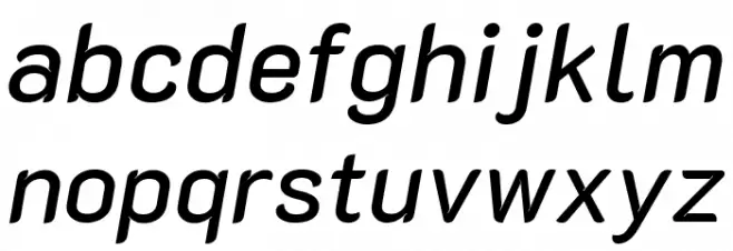 K2D Medium Italic 字体 小写