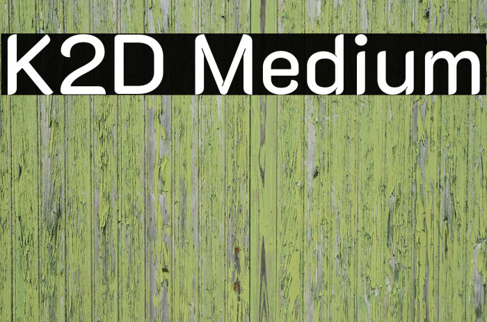 K2D Medium Font examples