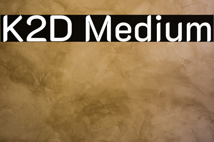 K2D Medium Font examples